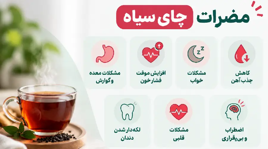 مضرات چای سیاه چیست؟