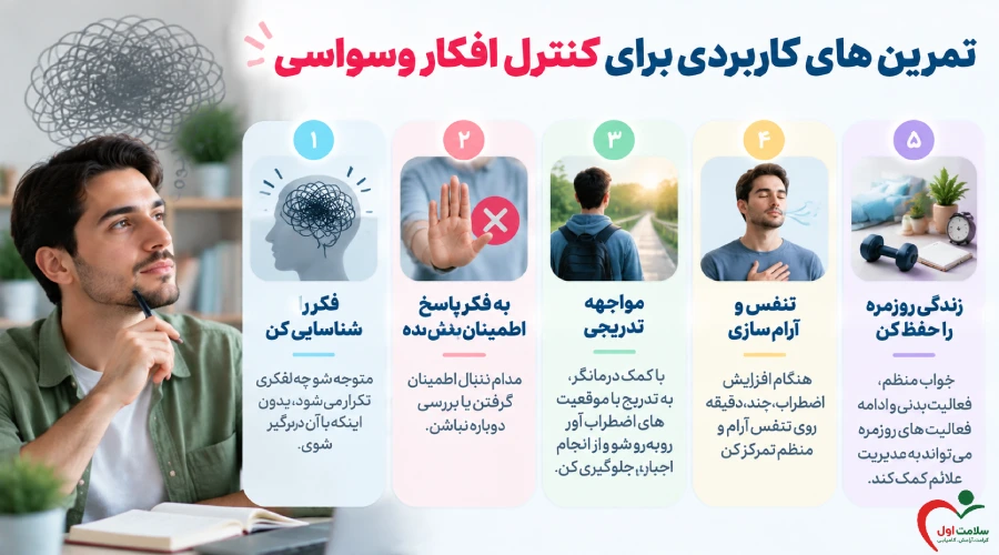 تمرین های کاربردی برای کنترل افکار وسواسی