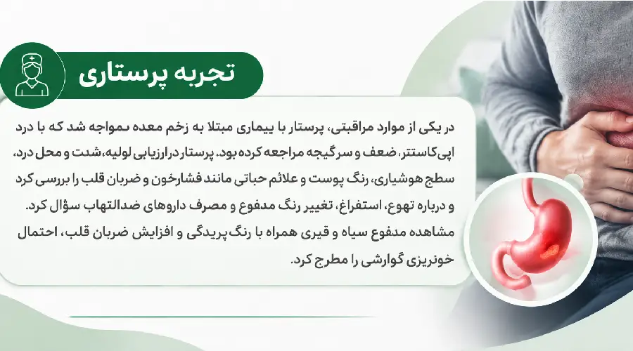 تجربه پرستاری از زخم معده