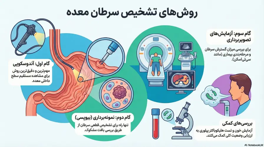 اینفوگرافی تشخیص سرطان معده