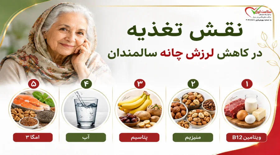 نقش تغذیه در کاهش لرزش چانه سالمندان